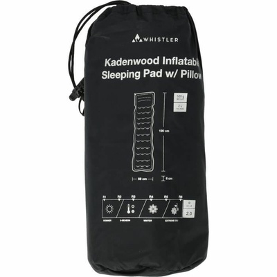 Whistler Camping Air Mattress 190x59x6cm - Single Person Inflatable Sleeping Mat for Outdoor Adventures