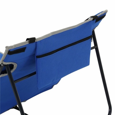 Regatta Tahiti Beach Lounger RCE410 - Foldable Reclining Chair 150x54cm - French Blue