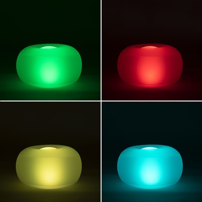 InnovaGoods Pulight - LED Inflatable Ottoman with Remote Control & RGB Lighting (Ø50cm)