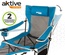 Aktive Steel Frame Hammock Chair Blue 152x75x54cm - 600D Polyester Swing Chair with Cushion & Cup Holders