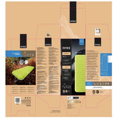 Intex 64097NP TruAire Twin Dura-Beam Camping Mattress met Quickfill USB150 luchtpomp 191x76x17cm